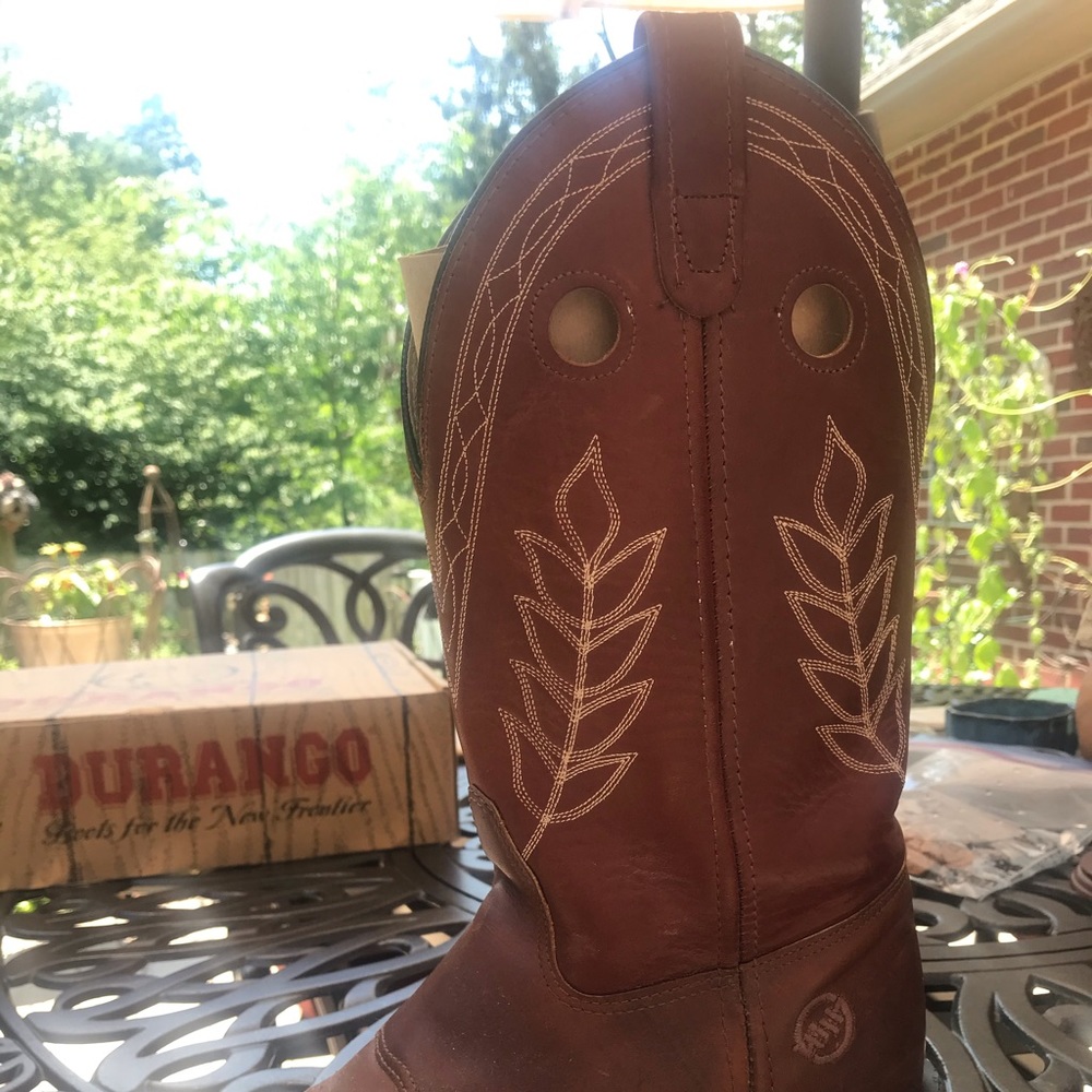 Double H brown leather women’s cowgirl boots